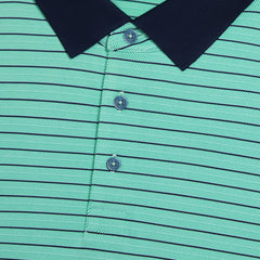 HERRINGBONE STRIPE TECH JERSEY POLO
