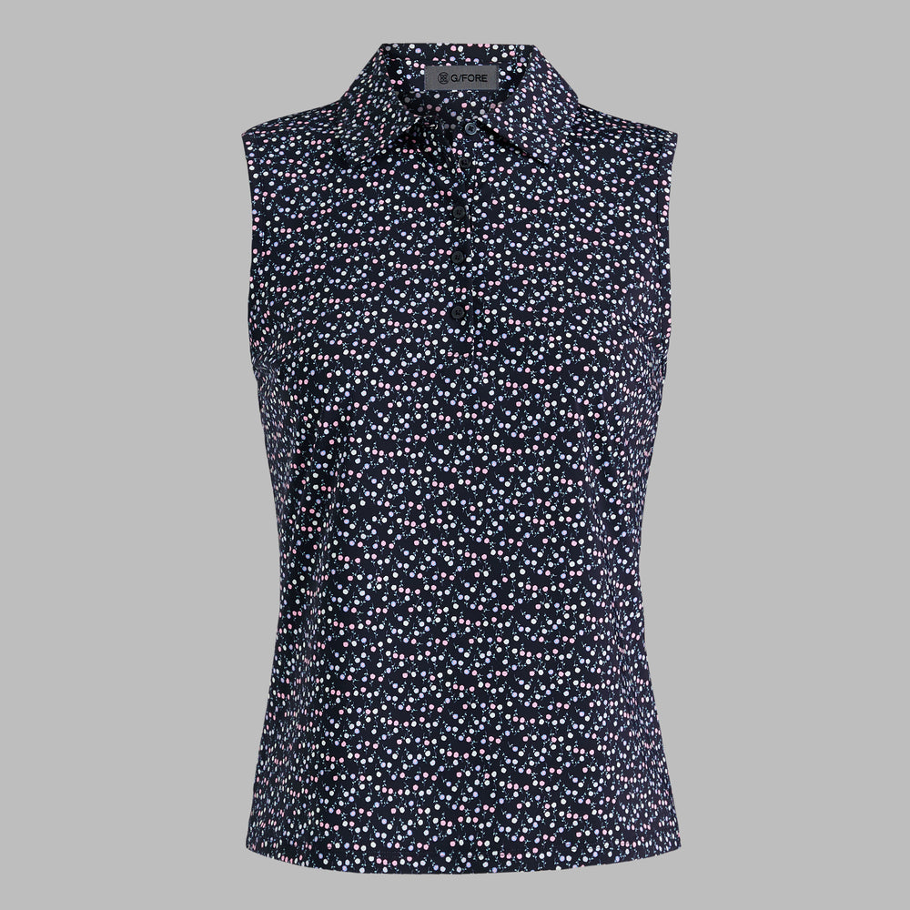 AYE POPPY SILKY TECH NYLON SLEEVELESS POLO