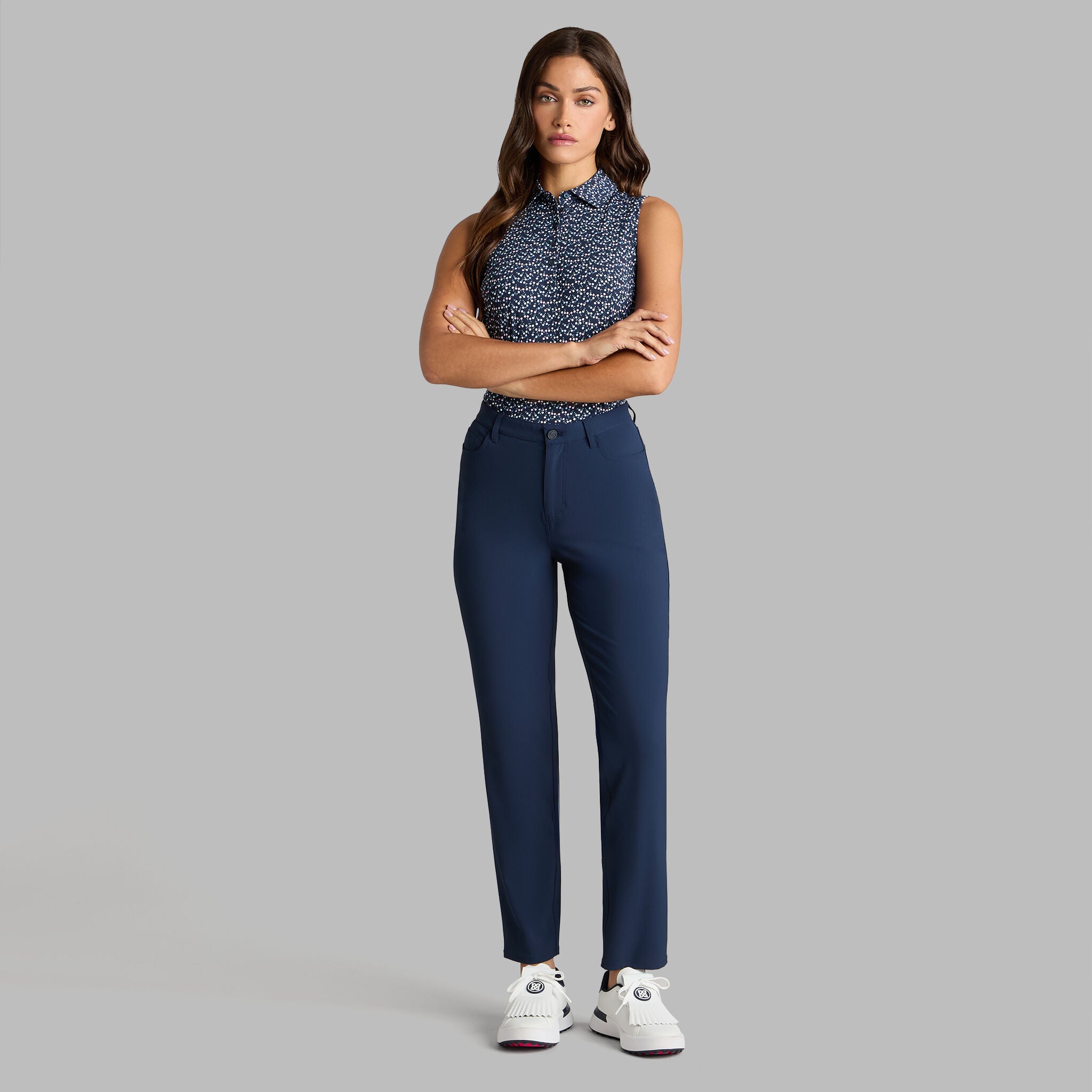 AYE POPPY SILKY TECH NYLON SLEEVELESS POLO