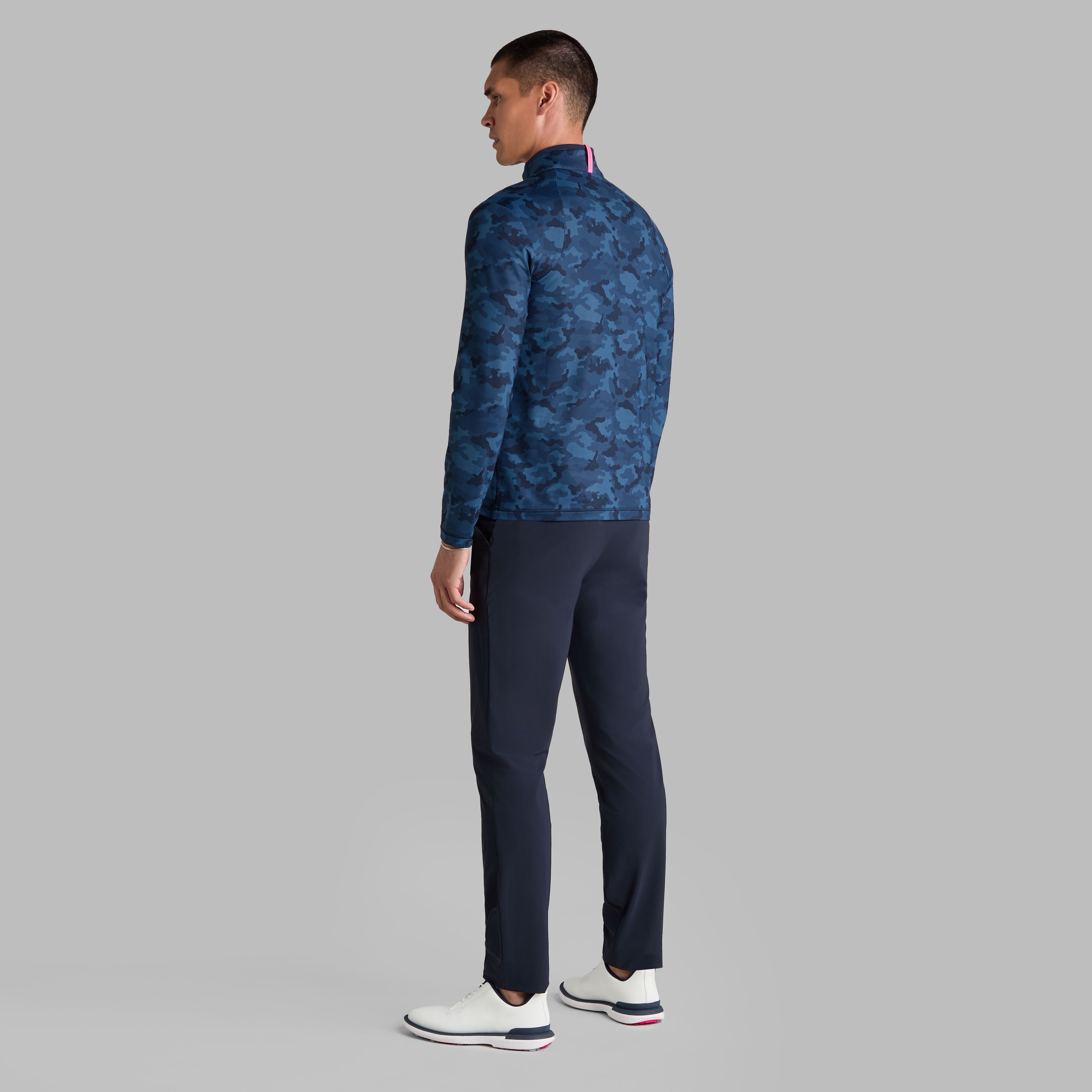 BRUSHED BACK TECH TERRY QUARTER ZIP PULLOVER