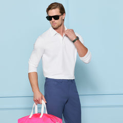 MÉLANGE ICE NYLON LONG SLEEVE POLO