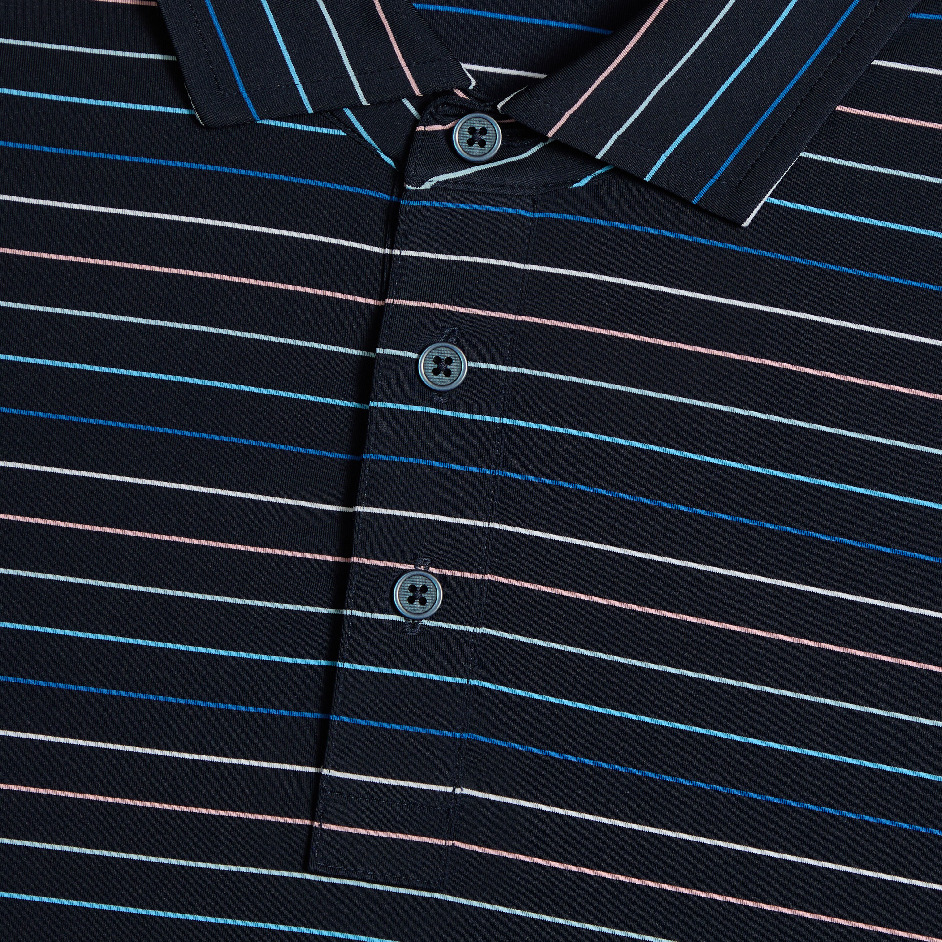 MULTI STRIPE TECH JERSEY POLO