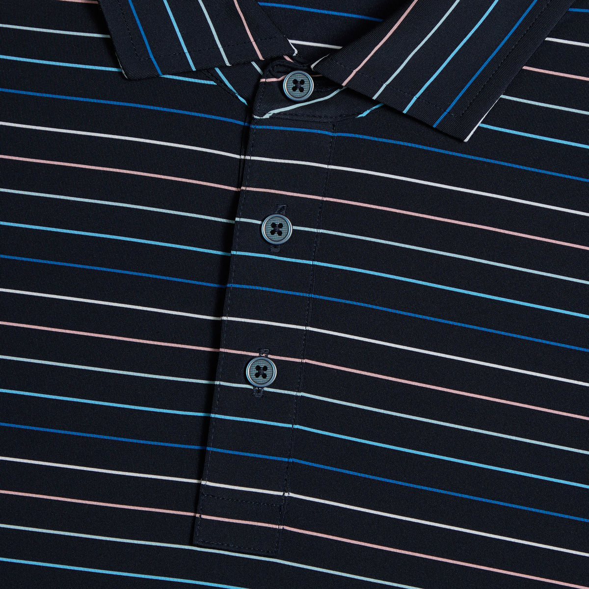 MULTI STRIPE TECH JERSEY POLO