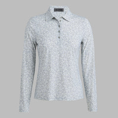 DITSY FLORAL TECH JERSEY LONG SLEEVE POLO