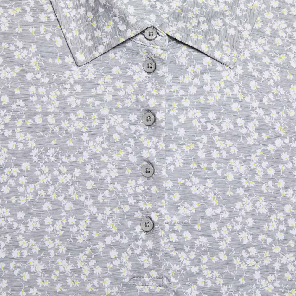 DITSY FLORAL TECH JERSEY LONG SLEEVE POLO