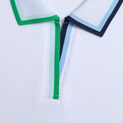 JOHNNY COLLAR RIBBED TECH POLO