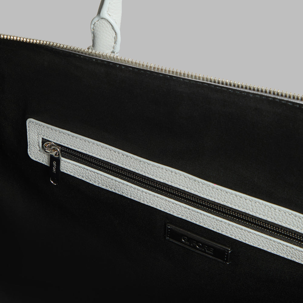 EMBOSSED SKULL & TEES LEATHER WEEKENDER