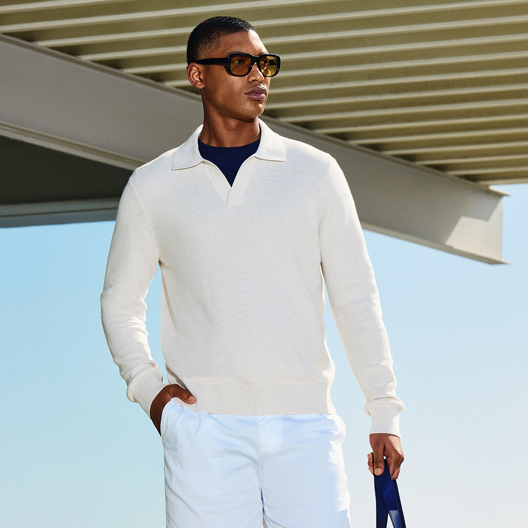 JOHNNY COLLAR COOLING COTTON SWEATER POLO