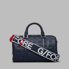 EMBOSSED SKULL & TEES LEATHER MINI DUFFEL CART BAG