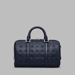 EMBOSSED SKULL & TEES LEATHER MINI DUFFEL CART BAG