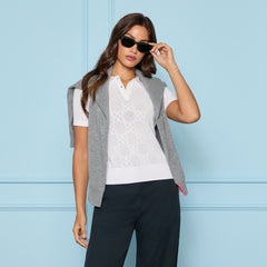 POINTELLE G SWEATER POLO