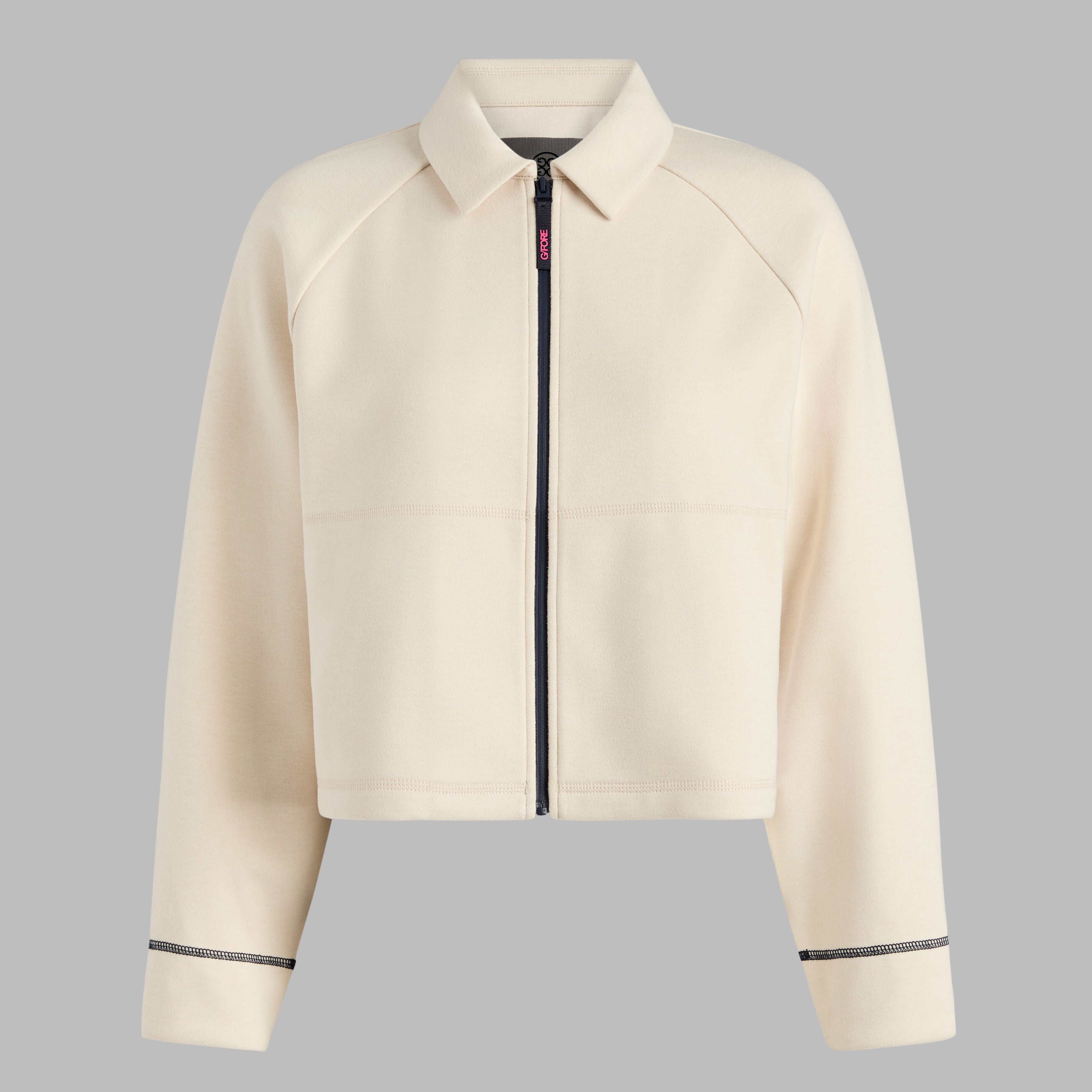 COZY DOUBLE KNIT CROPPED COLLARED JACKET