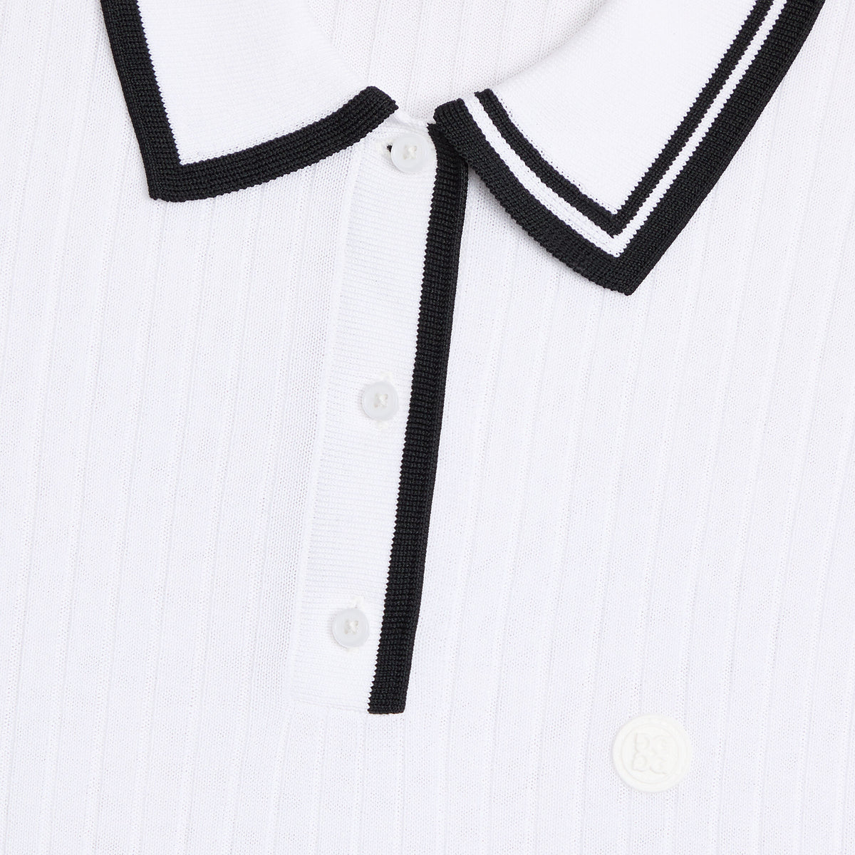 RIBBED KNIT SWEATER POLO