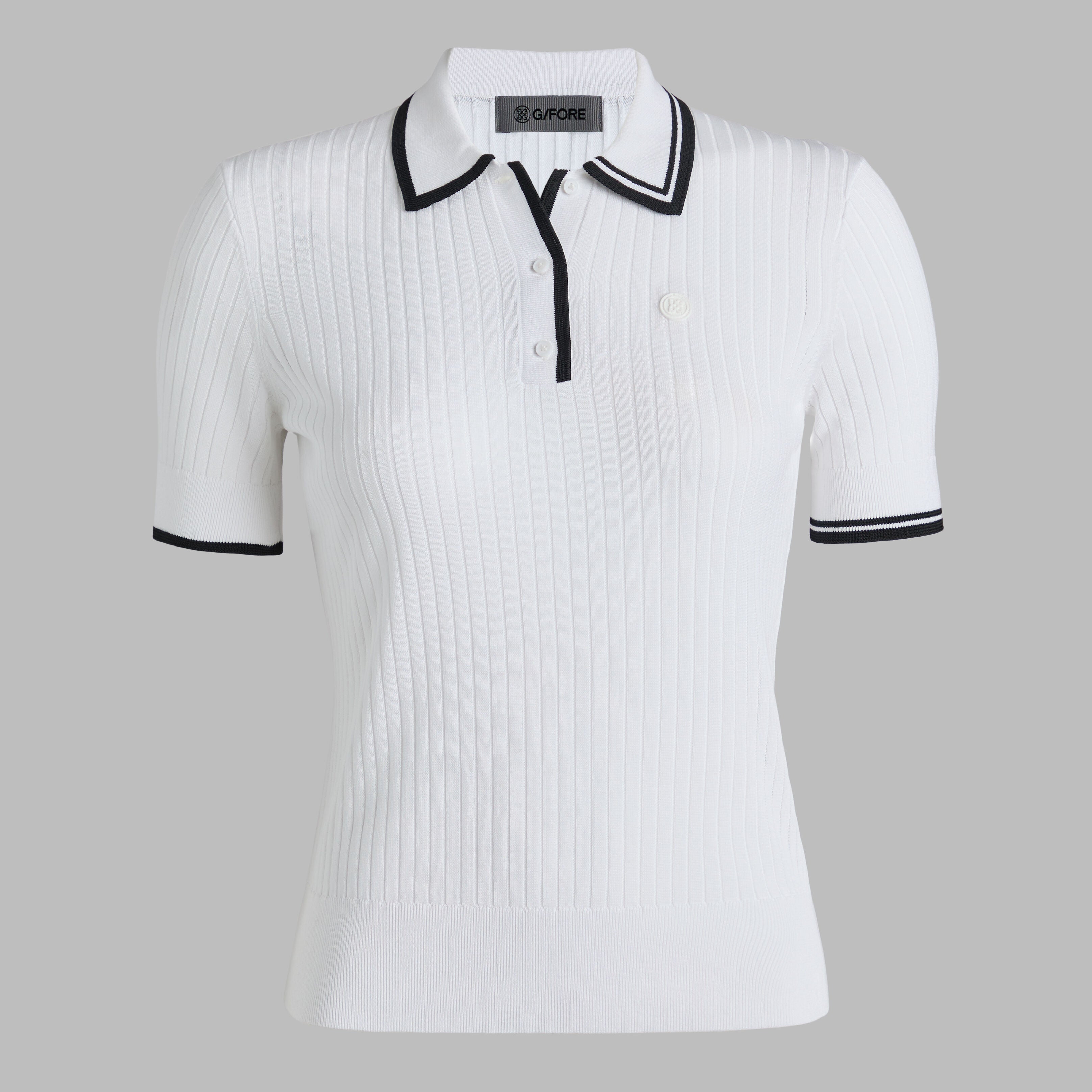 RIBBED KNIT SWEATER POLO