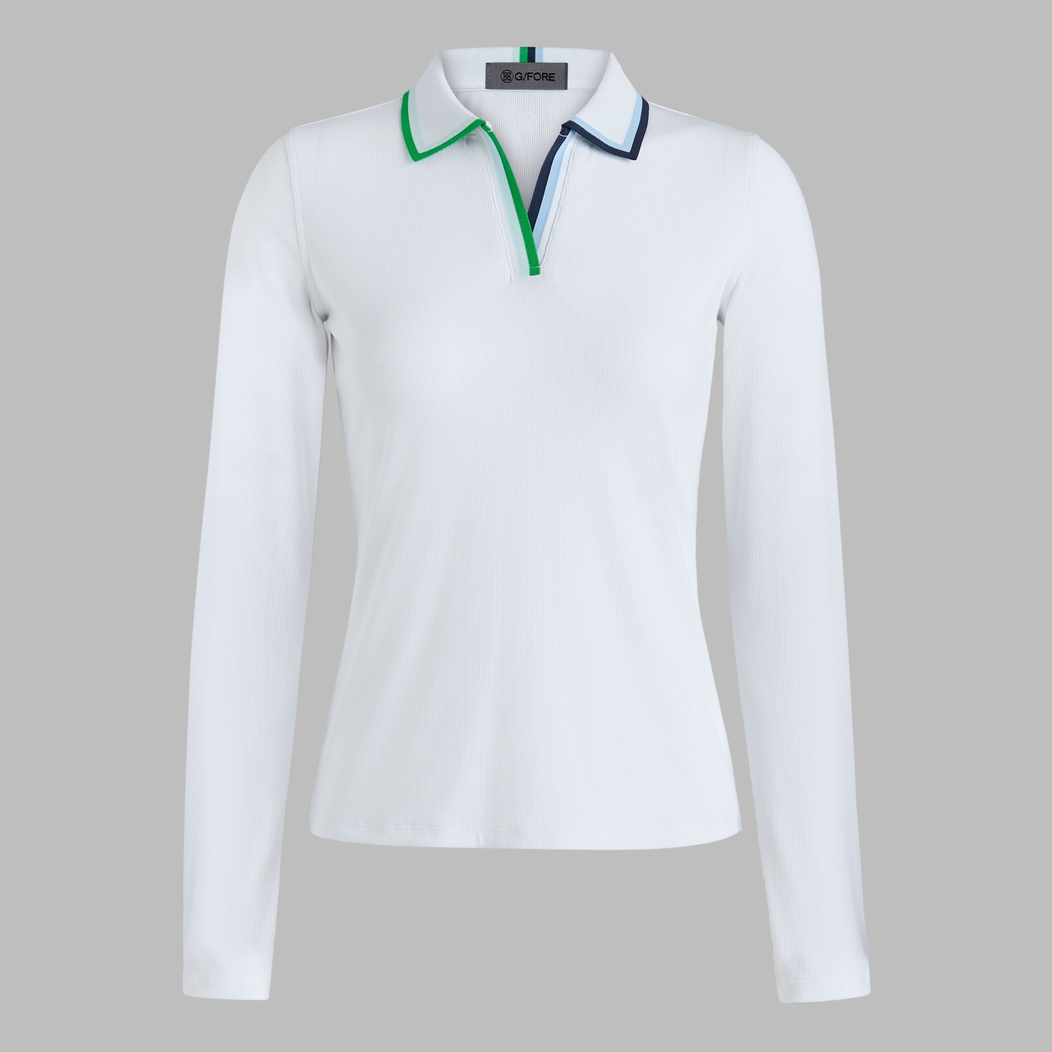 JOHNNY COLLAR RIBBED TECH POLO