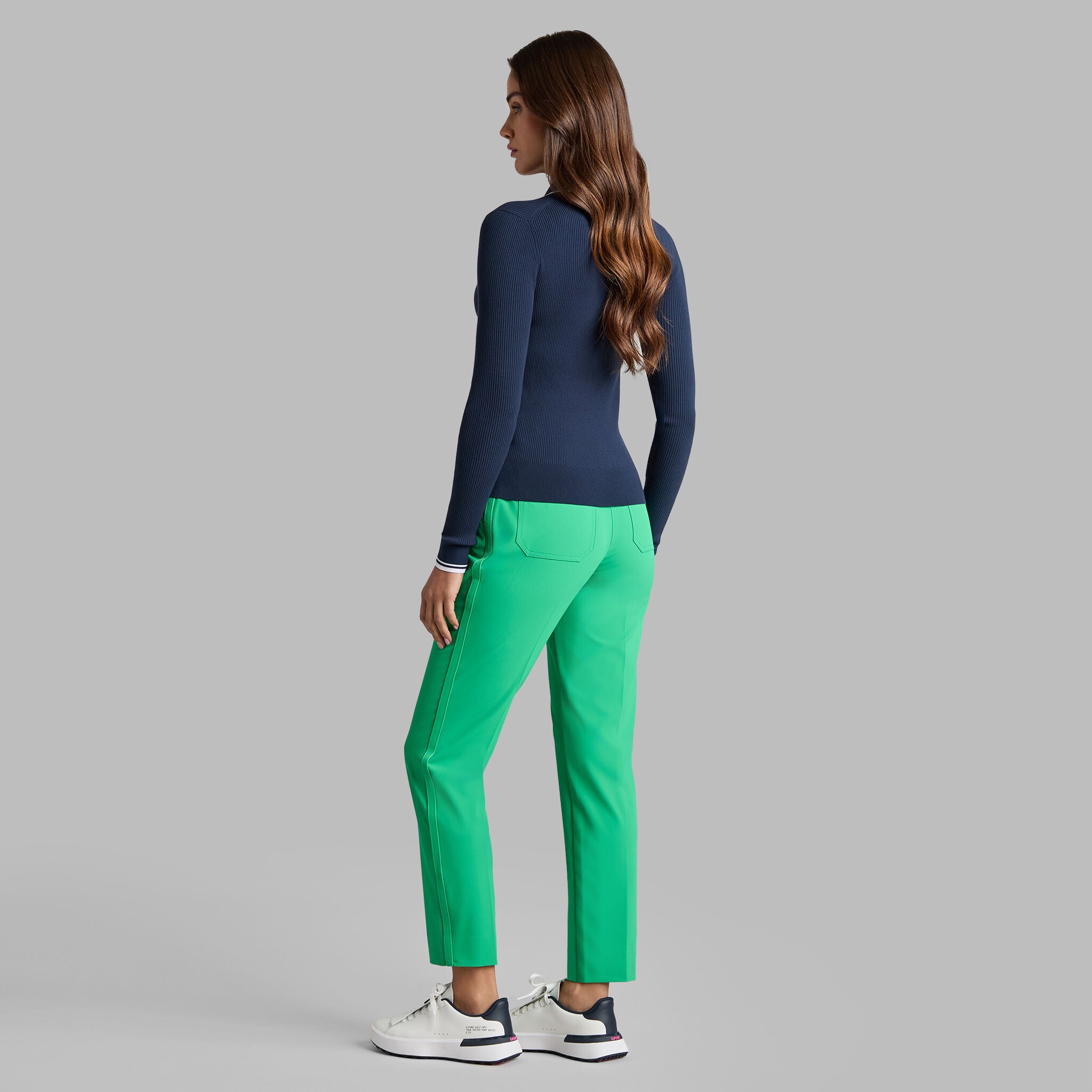 VISCOSE BLEND LONG SLEEVE KNIT POLO