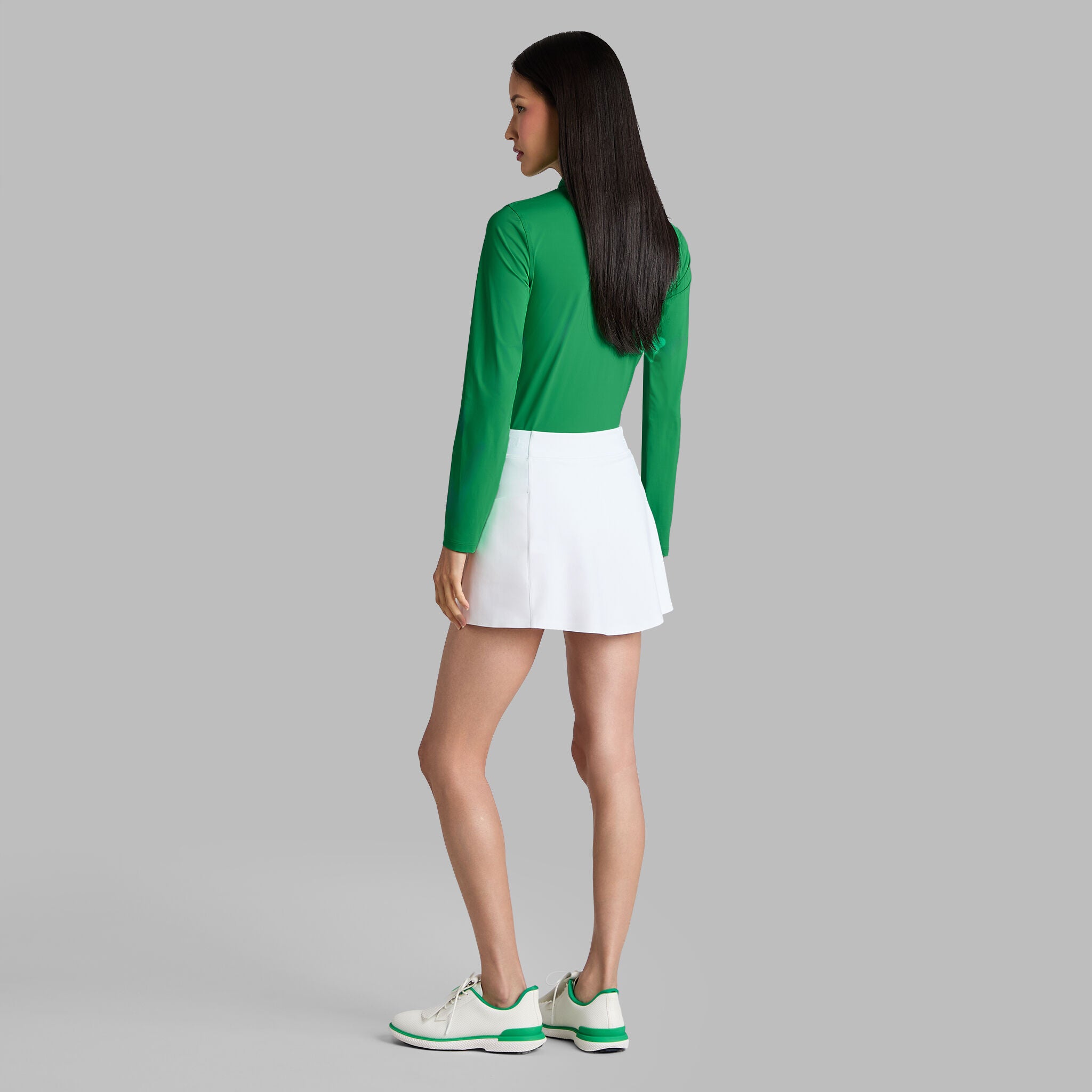SILKY TECH NYLON LONG SLEEVE 1/4 ZIP POLO