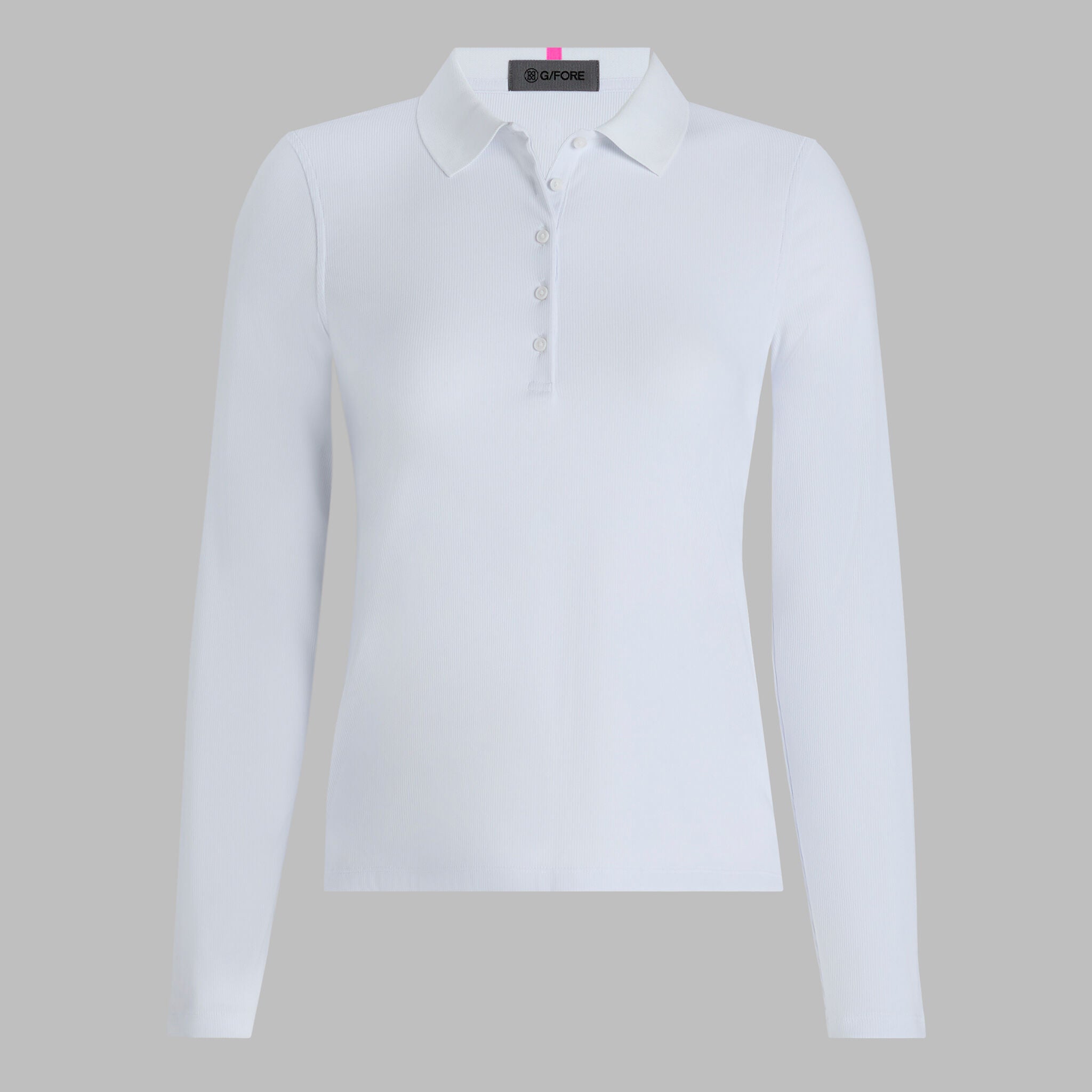 RIBBED TECH NYLON LONG SLEEVE POLO