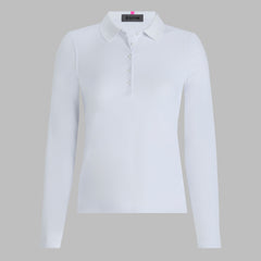 RIBBED TECH NYLON LONG SLEEVE POLO