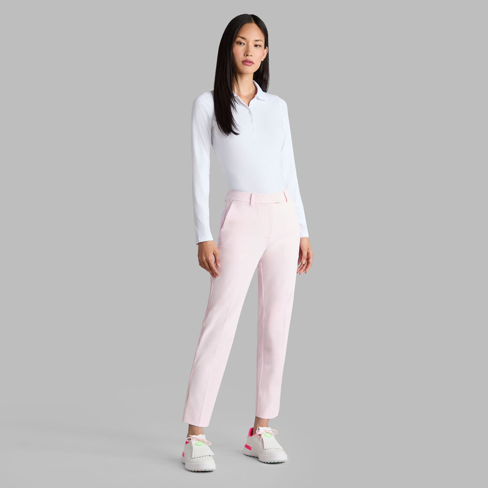 RIBBED TECH NYLON LONG SLEEVE POLO