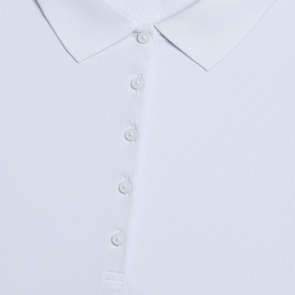 RIBBED TECH NYLON LONG SLEEVE POLO