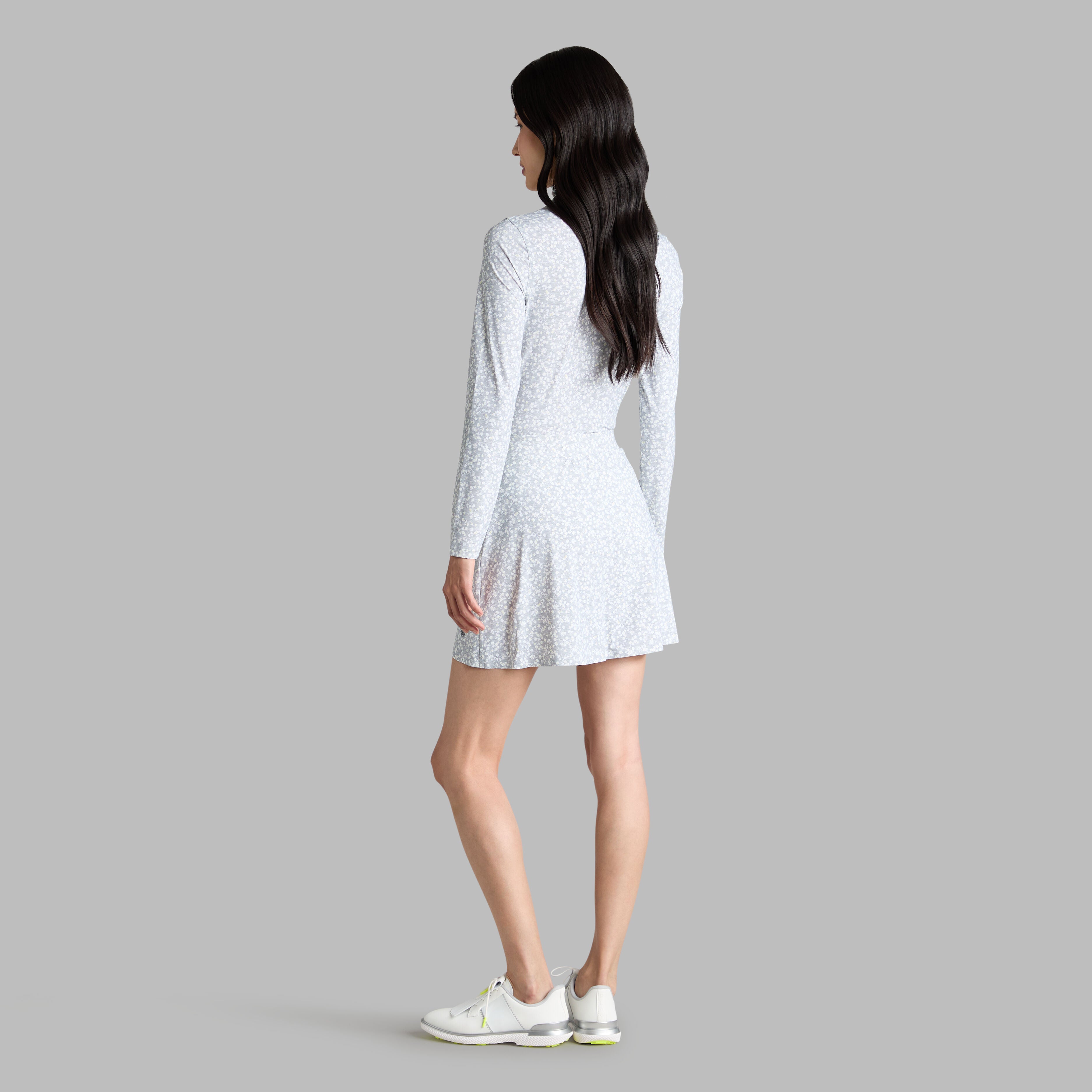DITSY FLORAL TECH JERSEY LONG SLEEVE POLO