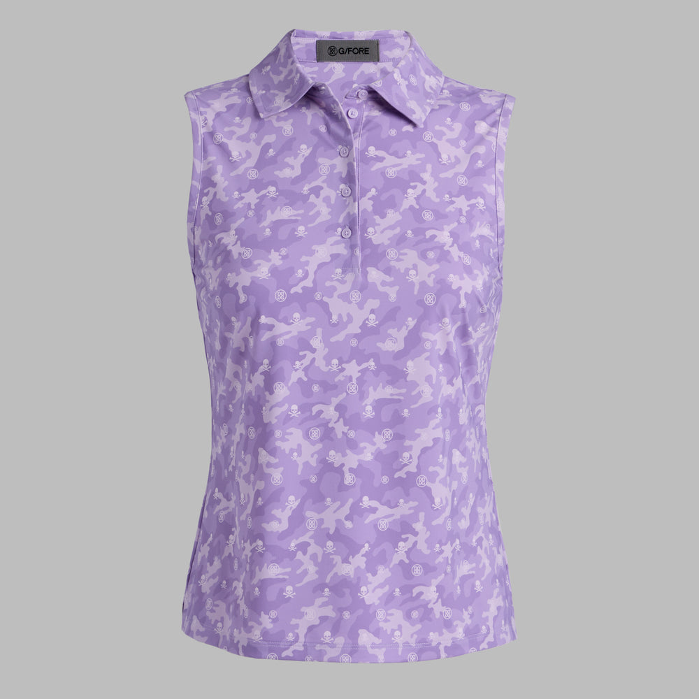 ICON CAMO SOFT TECH JERSEY SLEEVELESS POLO