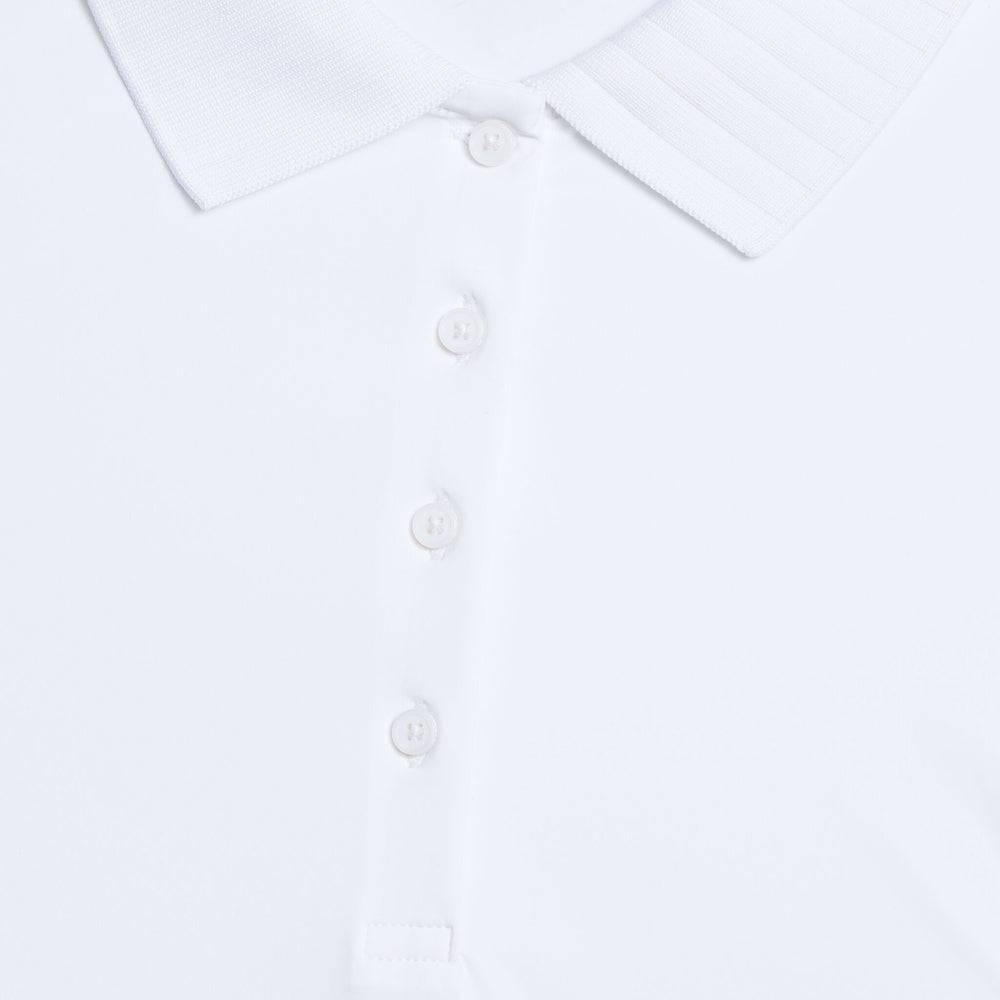 PLEATED COLLAR SILKY TECH NYLON SLEEVELESS POLO