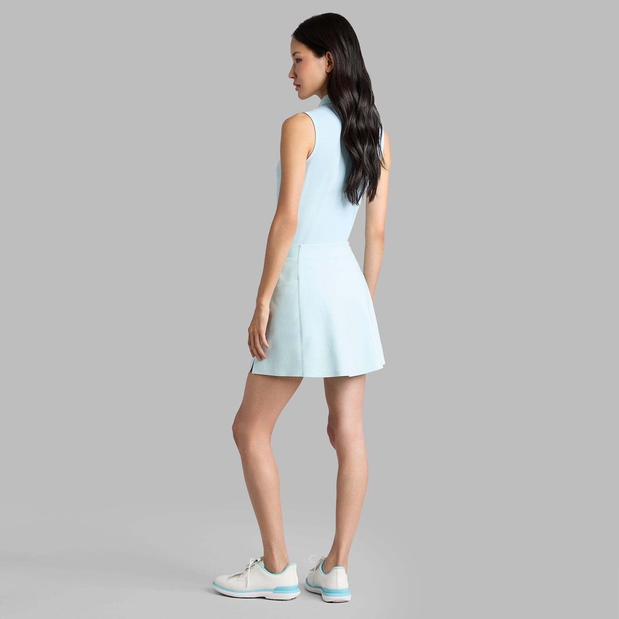 FEEDER STRIPE TECH PIQUÉ SLEEVELESS POLO