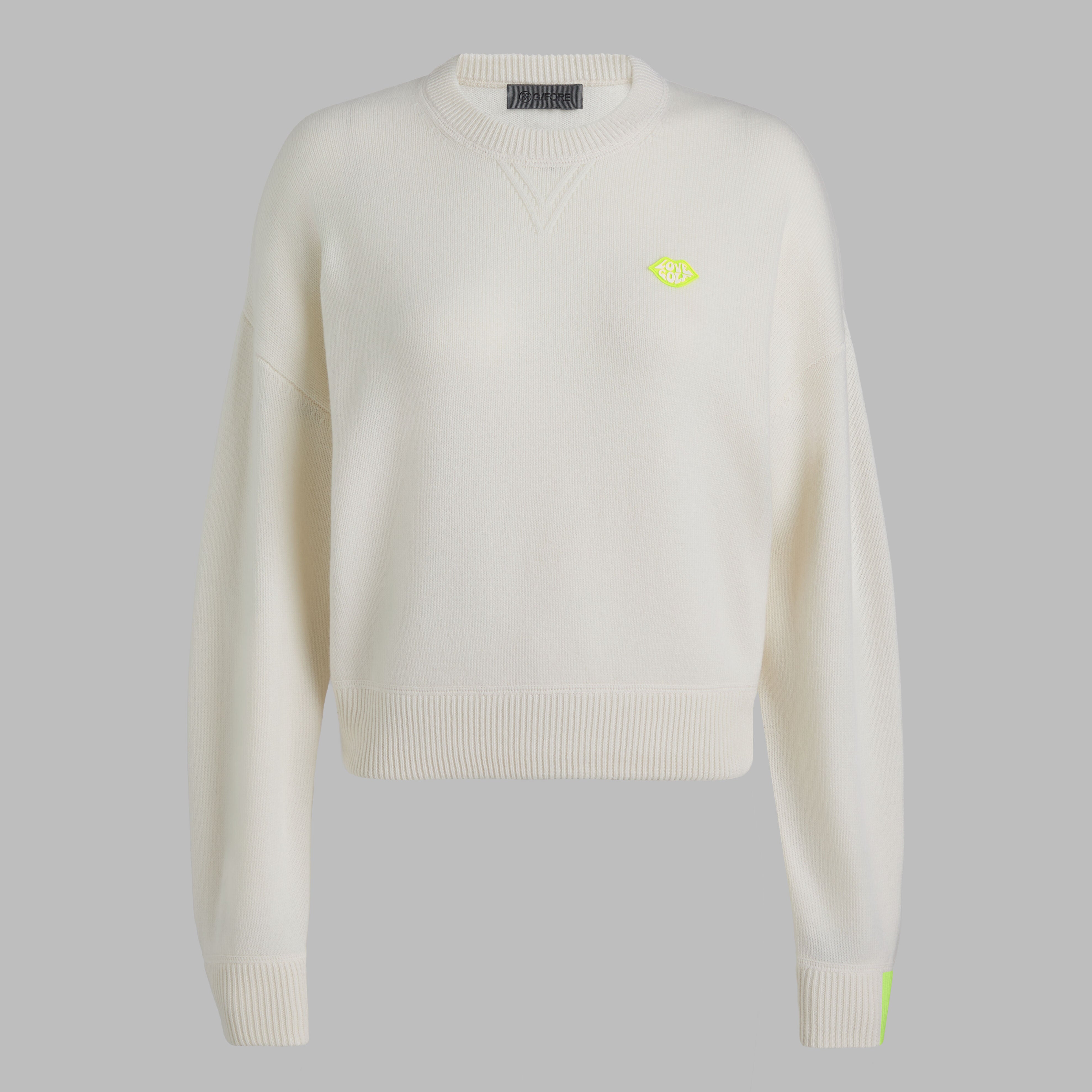 TIPPED CASHMERE CREWNECK SWEATER