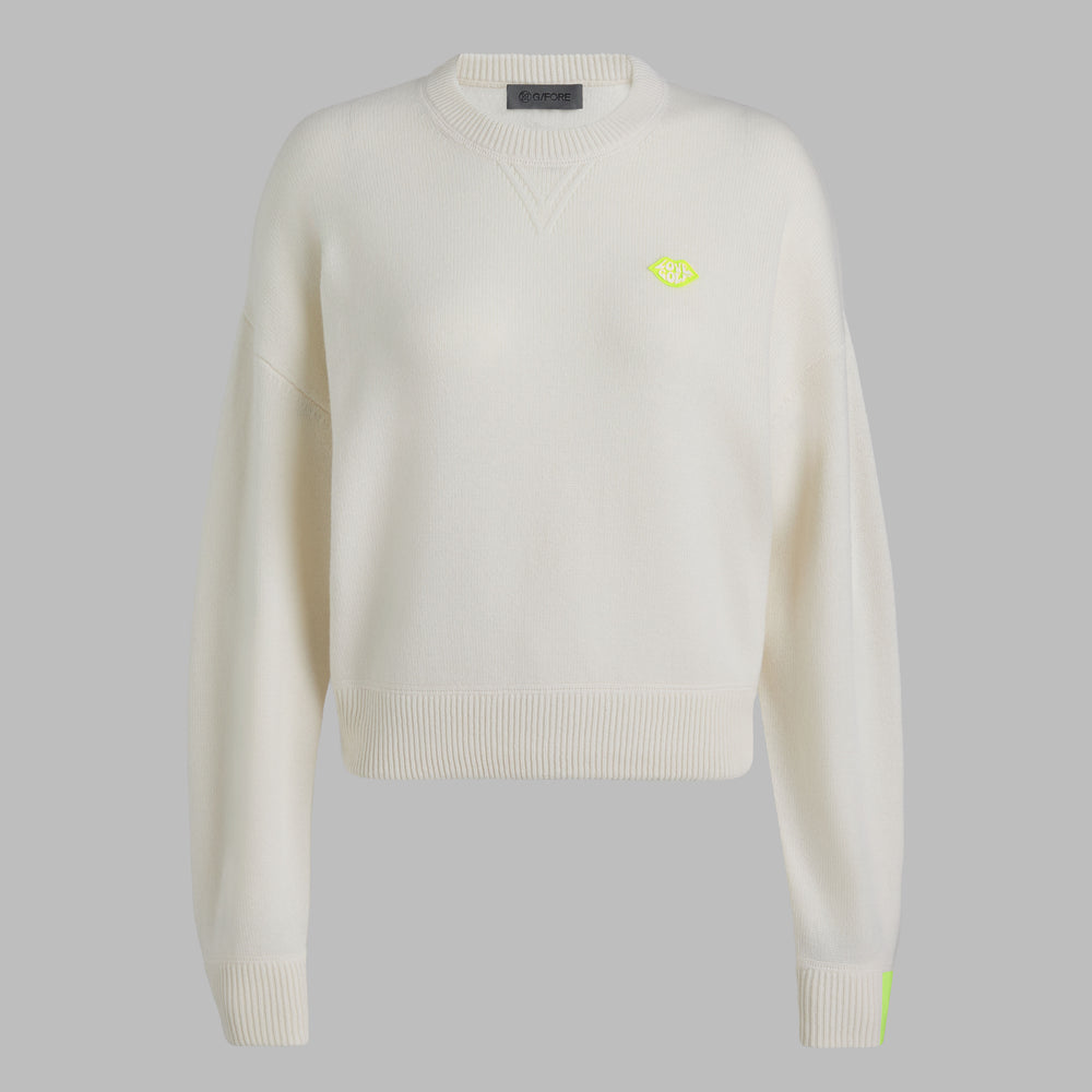 TIPPED CASHMERE CREWNECK SWEATER