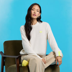 TIPPED CASHMERE CREWNECK SWEATER
