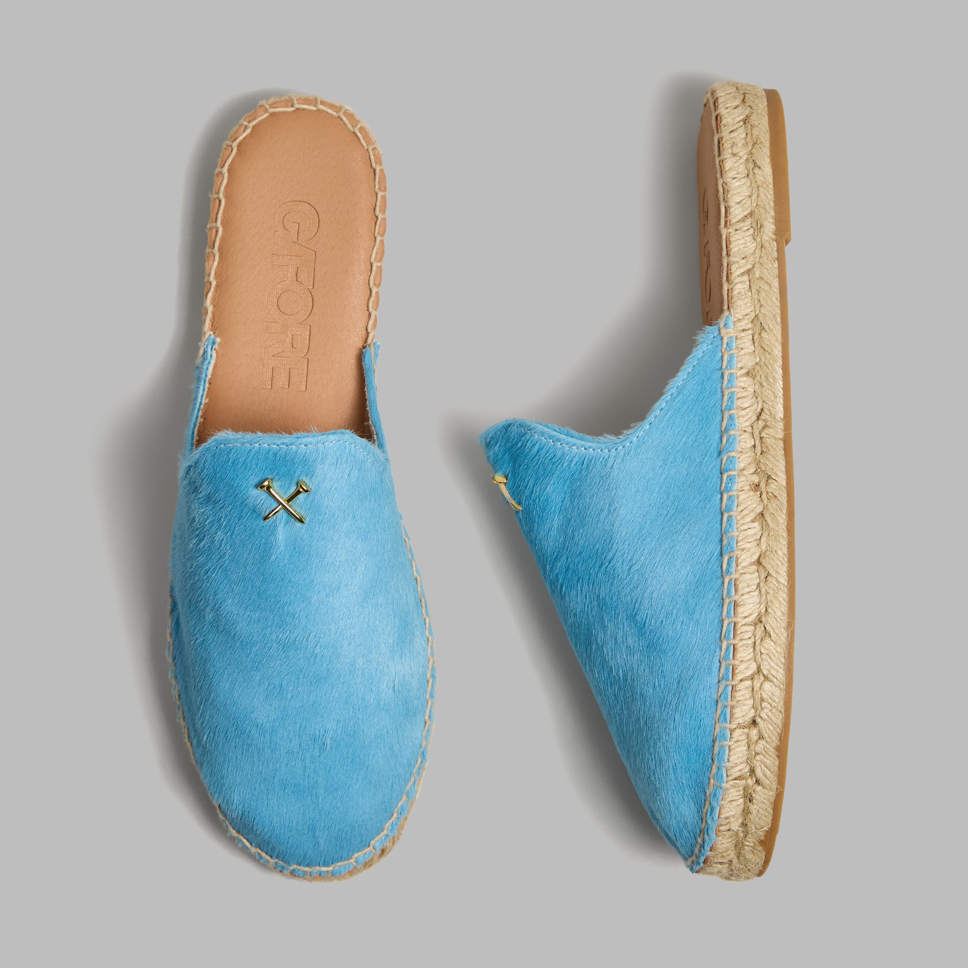 METAL TEES PONY HAIR ESPADRILLE