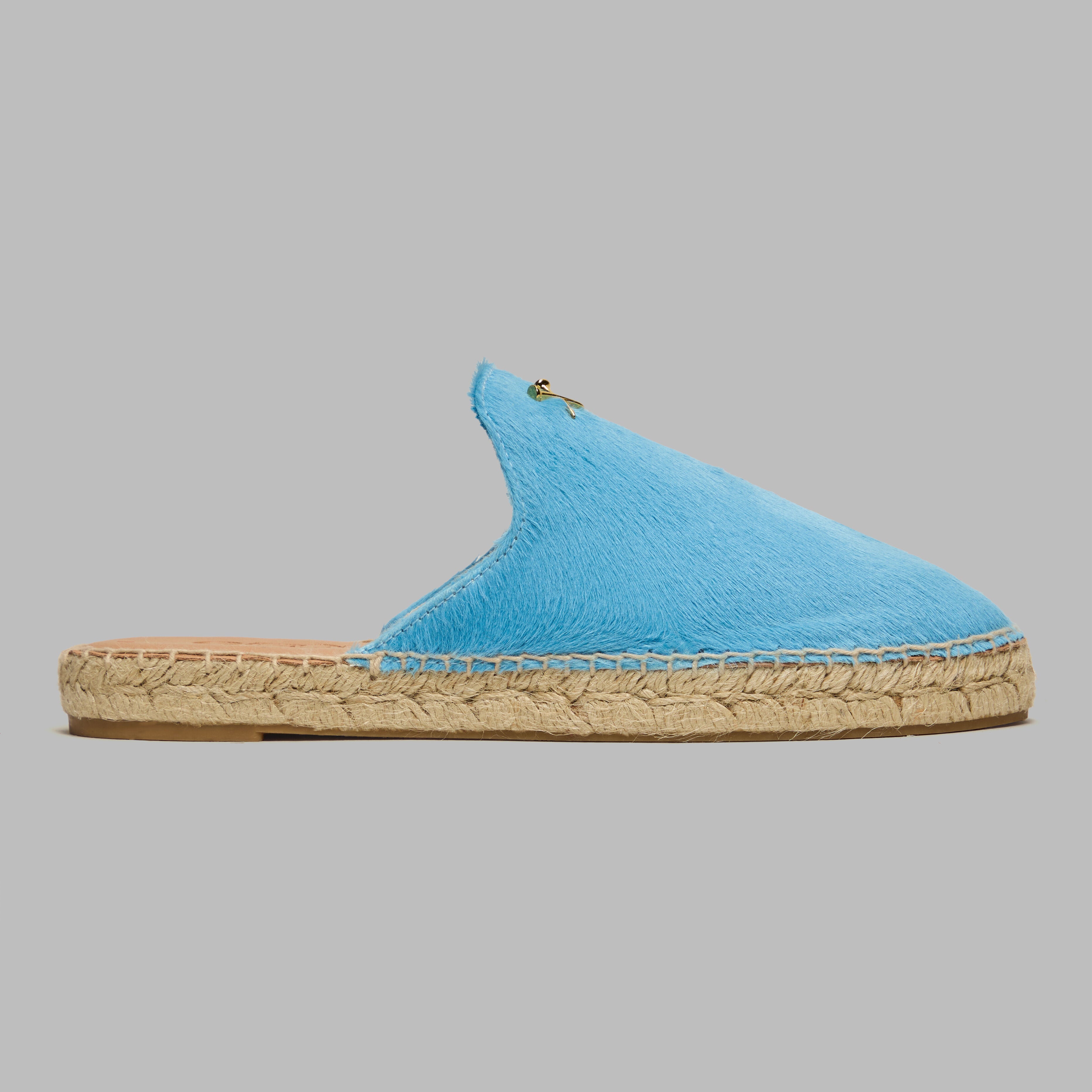 METAL TEES PONY HAIR ESPADRILLE