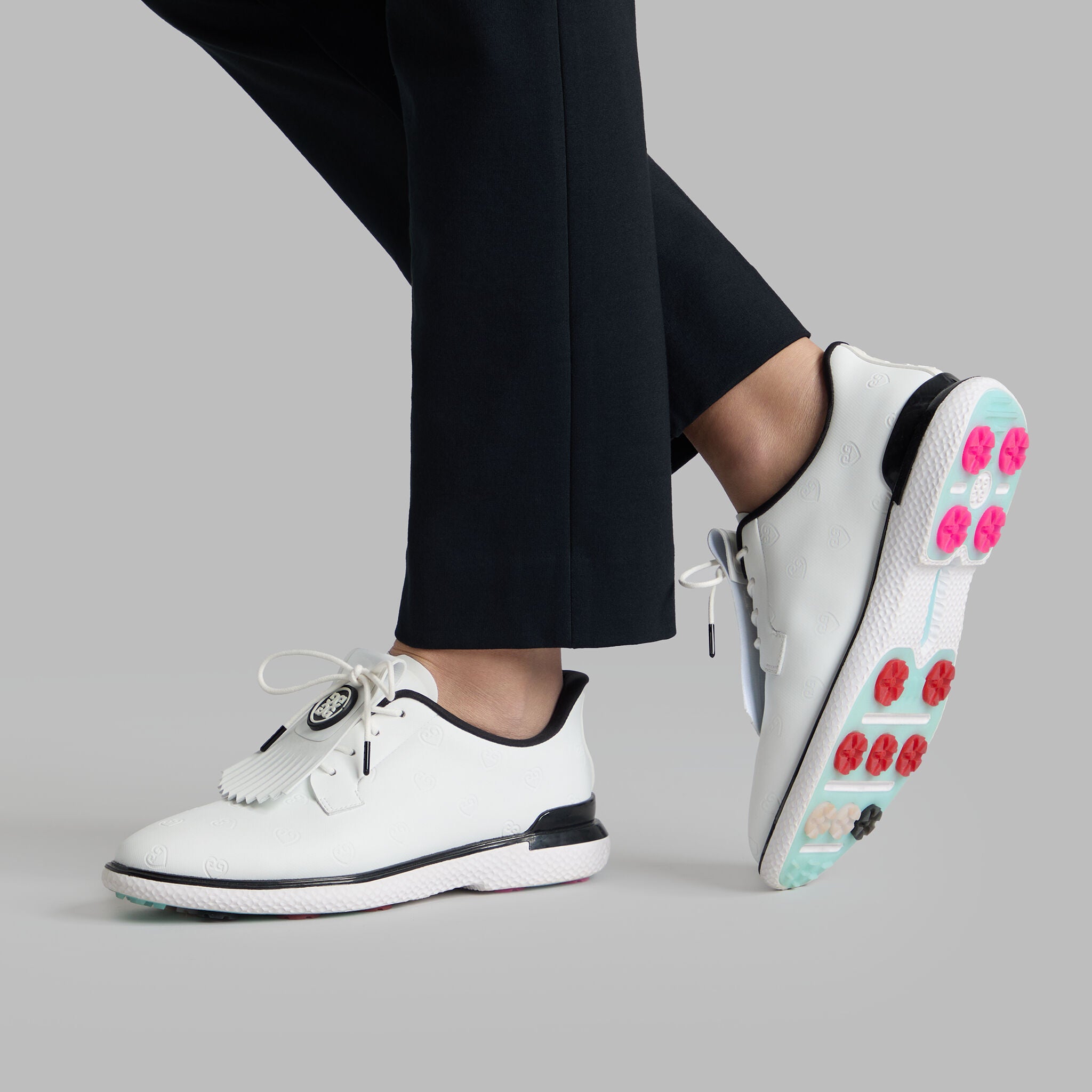 LTD RELEASE GALLIVAN2R DEBOSSED HEART G'S KILTIE GOLF SHOE