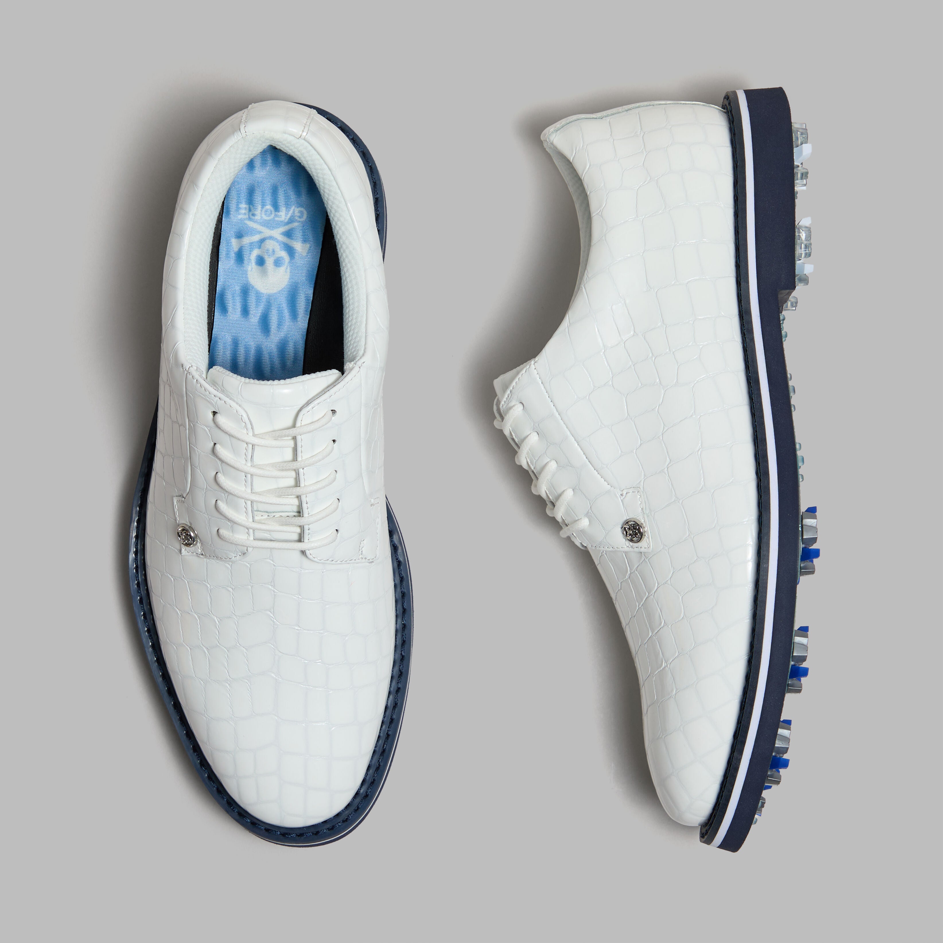 LTD RELEASE GALLIVANTER G/LOCK CROC-EMBOSSED LEATHER DERBY GOLF SHOE
