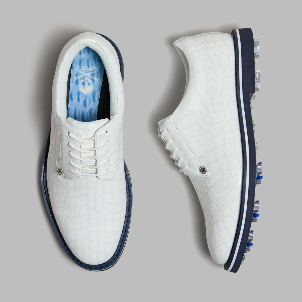 LTD RELEASE GALLIVANTER G/LOCK CROC-EMBOSSED LEATHER DERBY GOLF SHOE