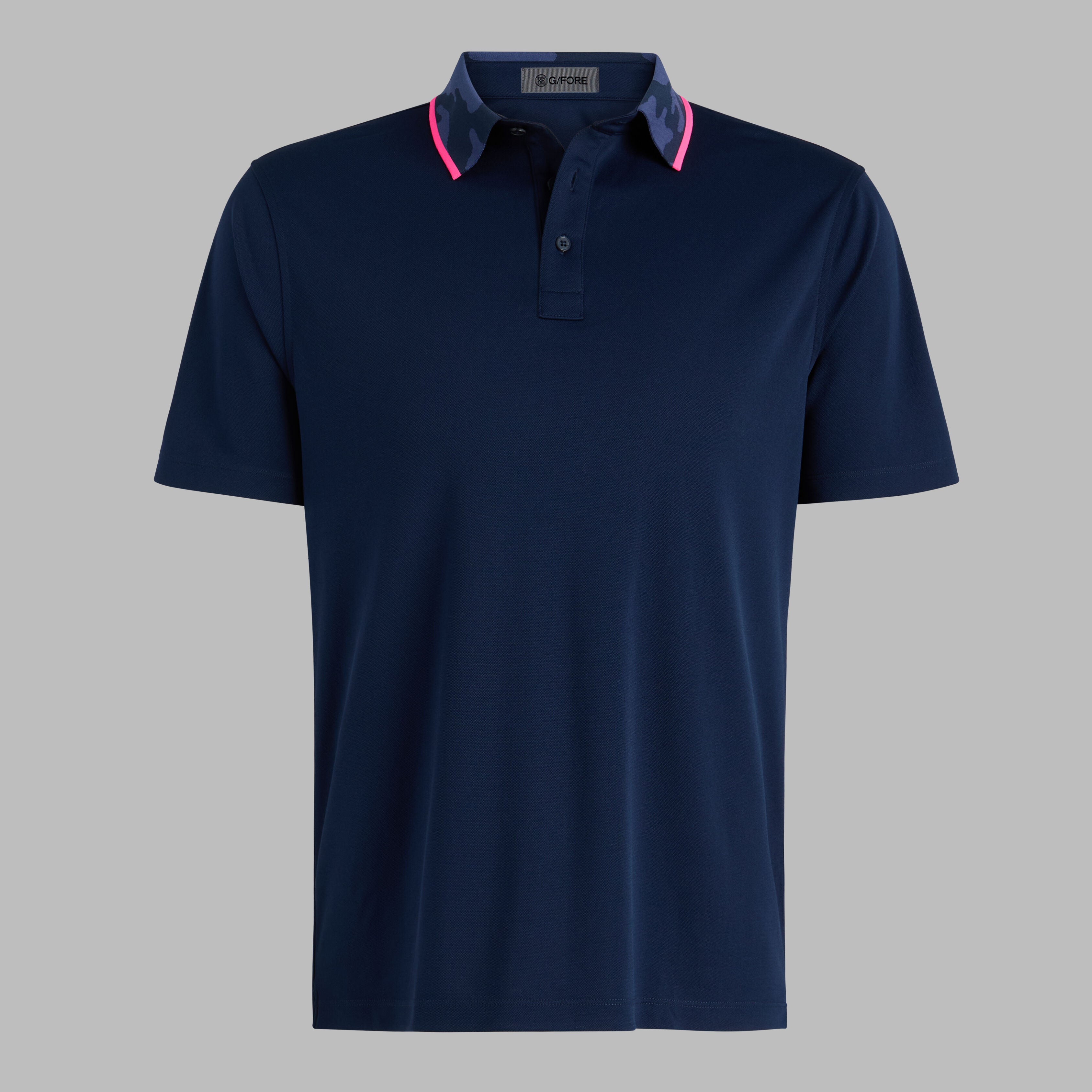 CAMO COLLAR PERFORMANCE PIQUE POLO
