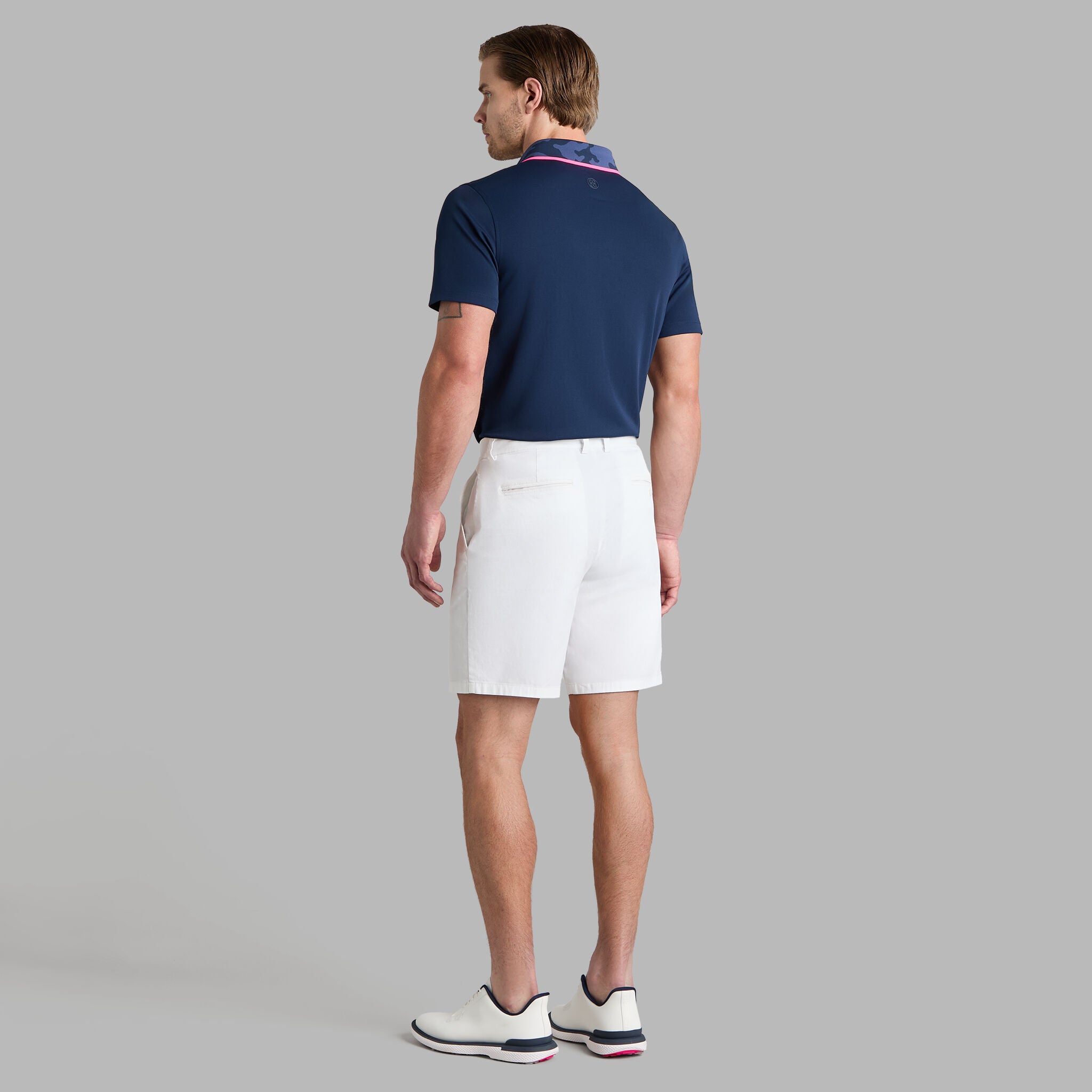 CAMO COLLAR PERFORMANCE PIQUE POLO