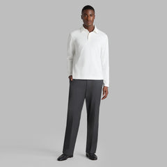 SUPER SOFT BRUSHED COTTON LONG SLEEVE POLO