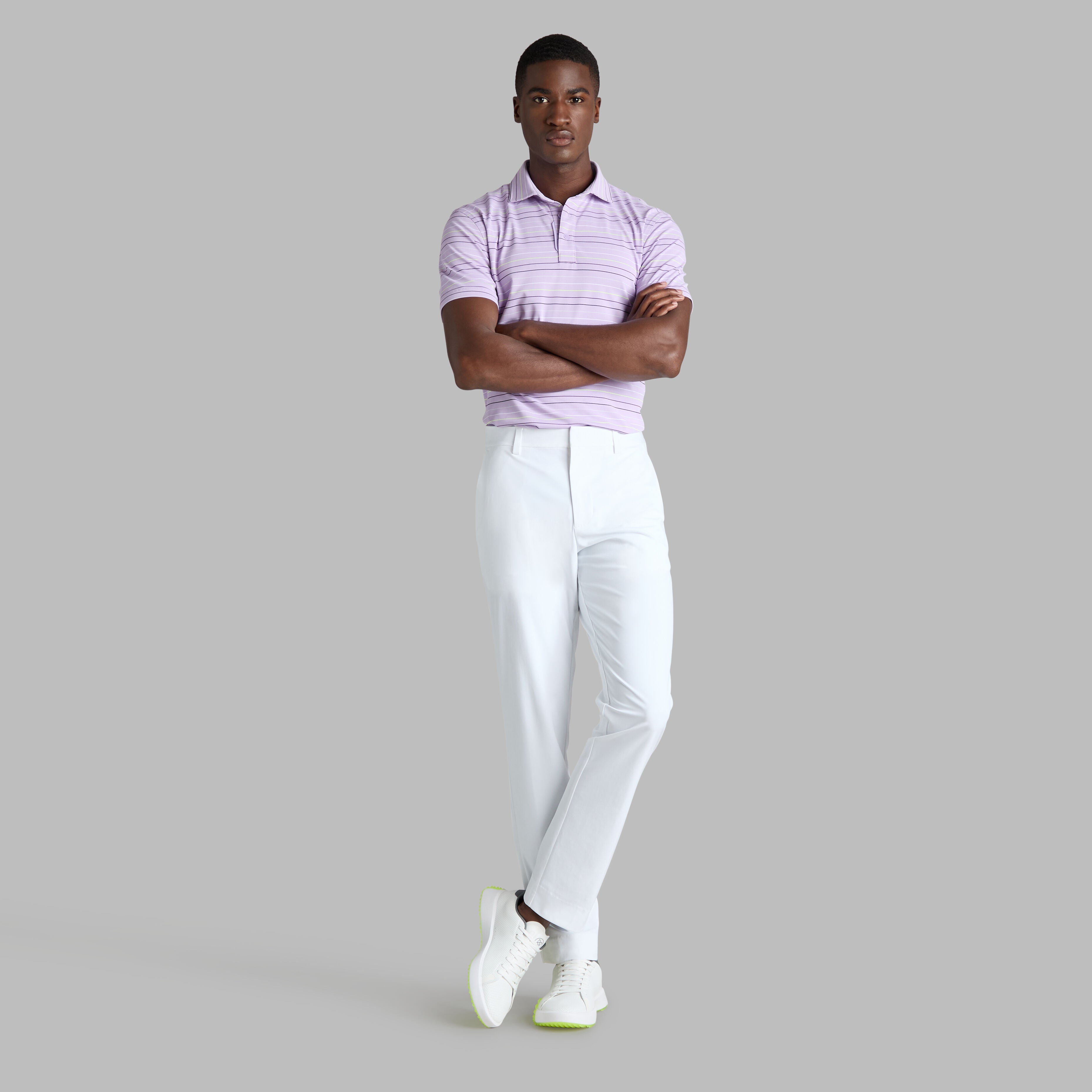 MULTI STRIPE TECH PIQUÉ PERFORMANCE POLO