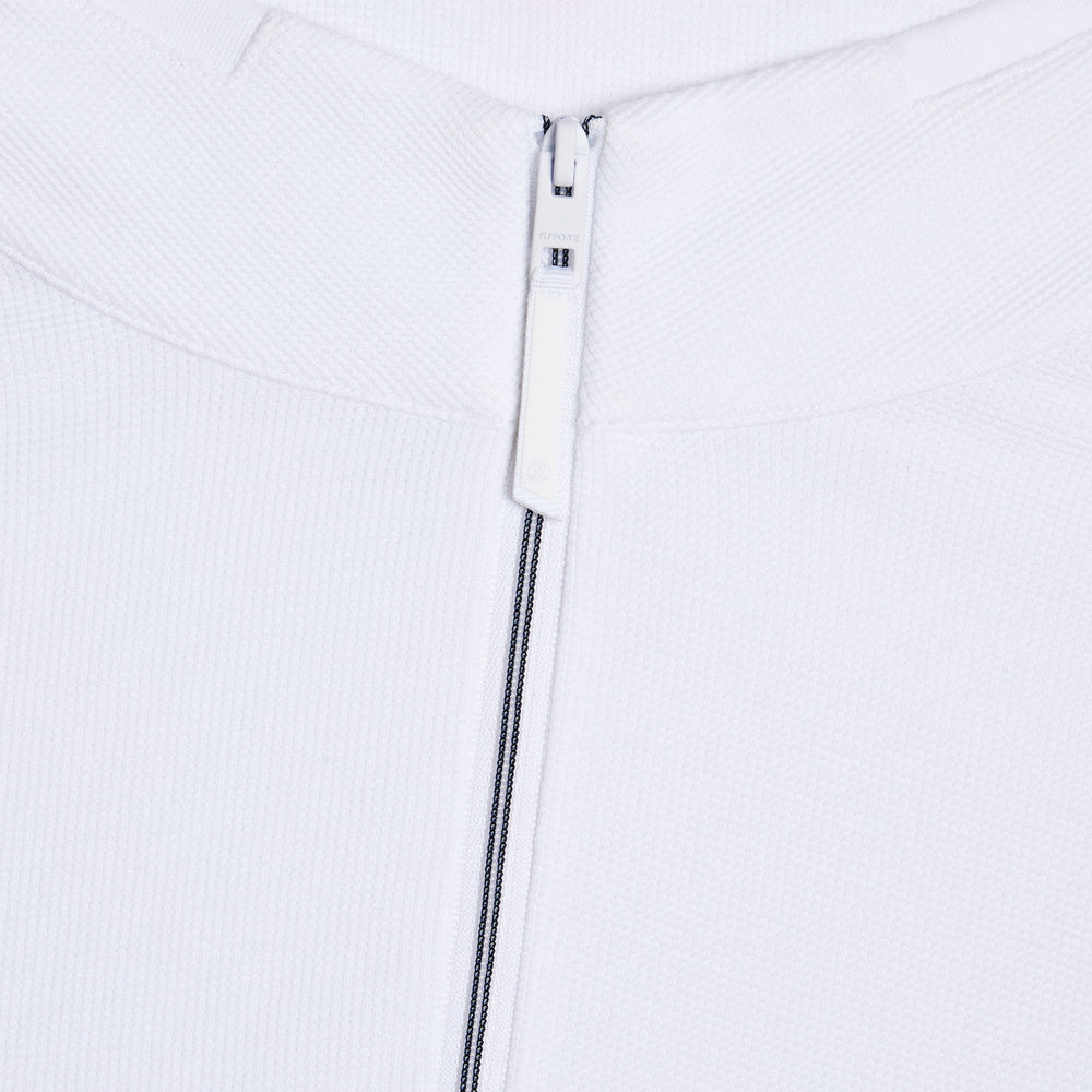 WAFFLE KNIT QUARTER ZIP