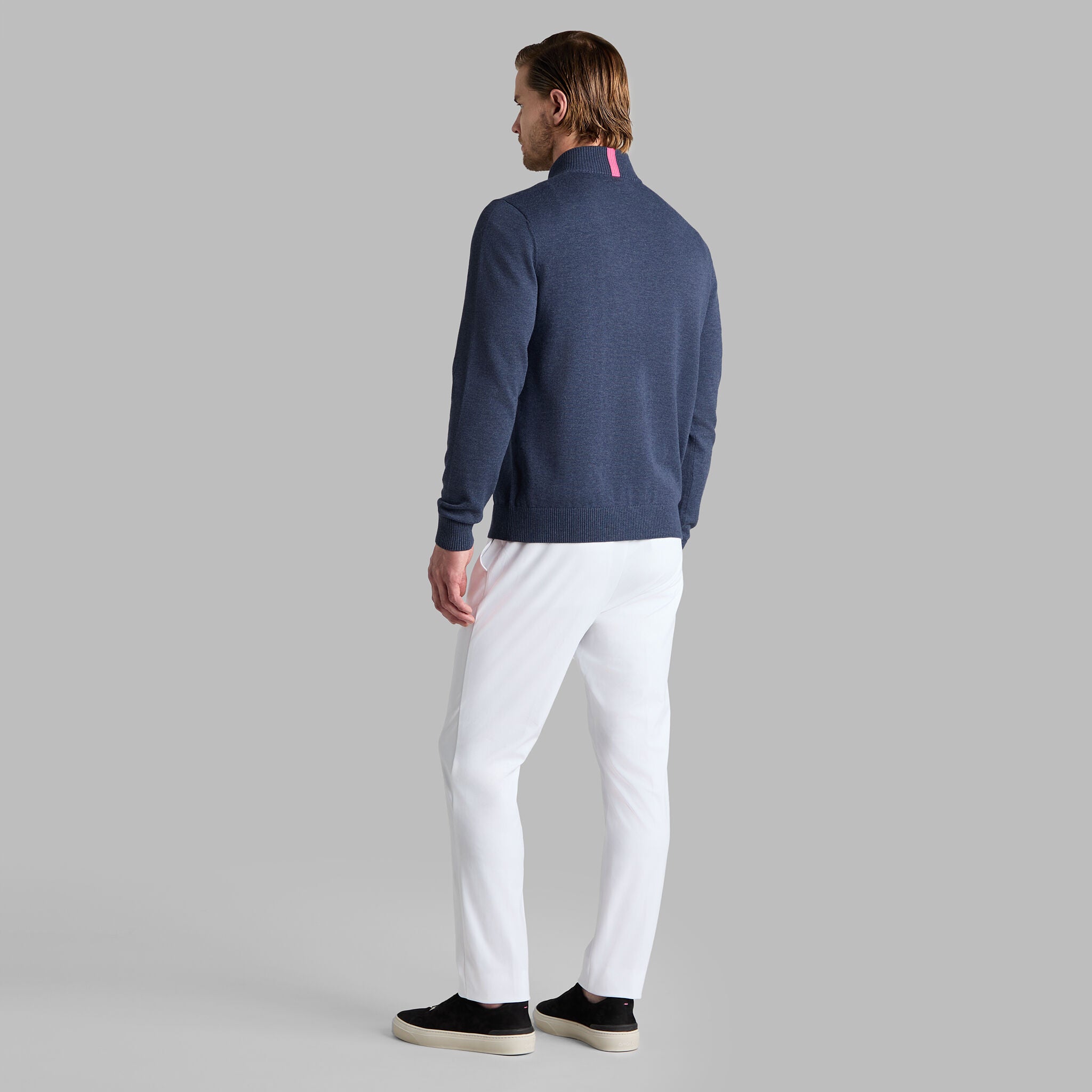 COOLING COTTON 1/4 ZIP SWEATER