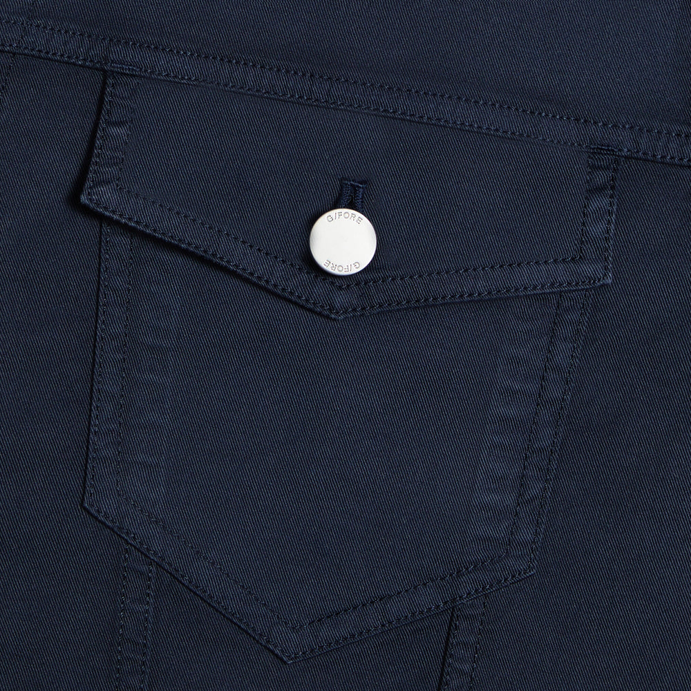 STRETCH COTTON GABARDINE TRUCKER JACKET