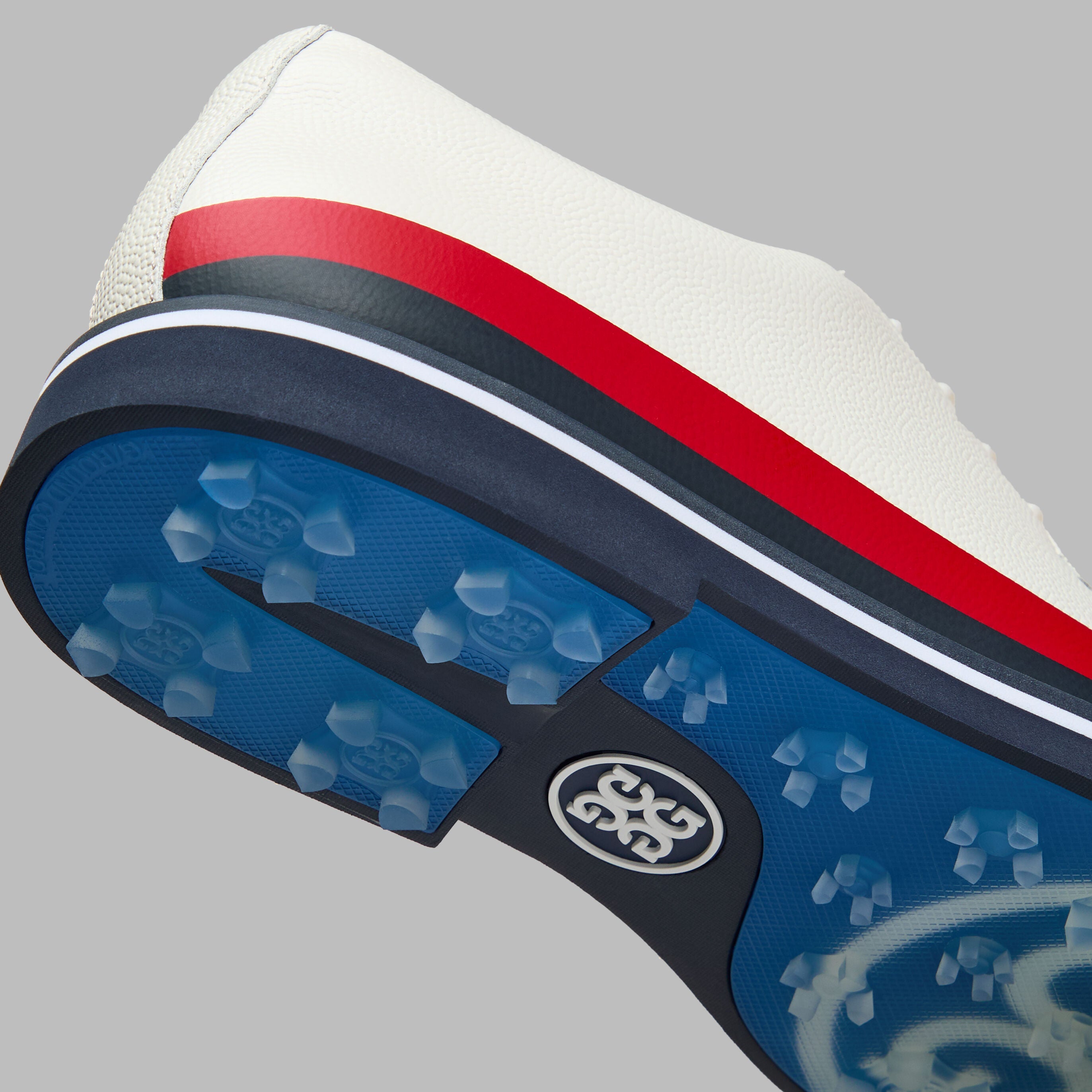 GALLIVANTER TUXEDO STRIPE LEATHER GOLF SHOE
