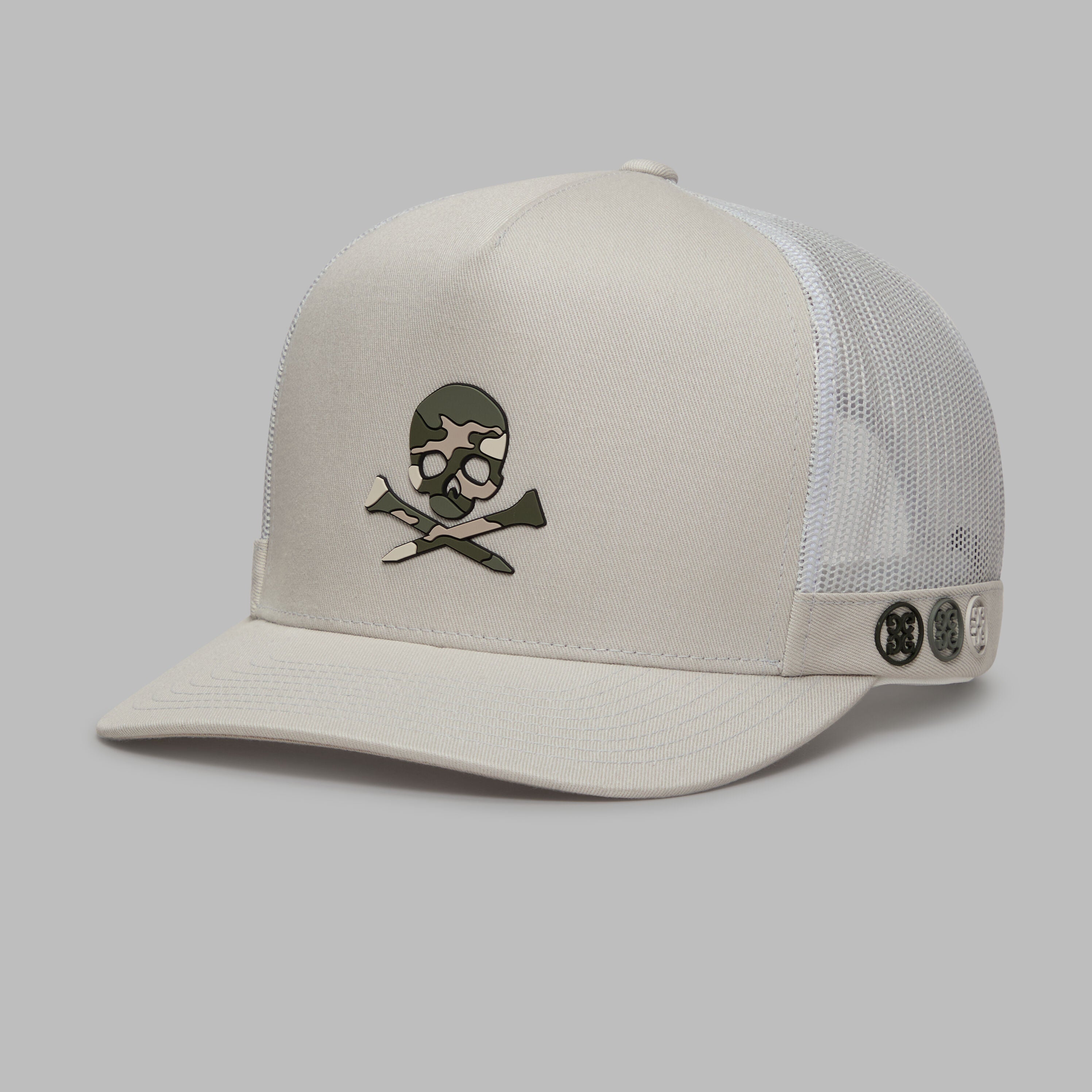 CAMO SKULL & TEES TALL TRUCKER HAT |HATS