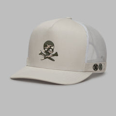 CAMO SKULL & TEES TALL TRUCKER HAT |HATS