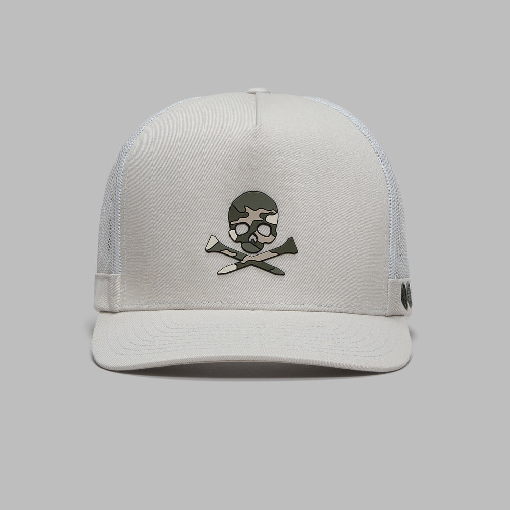 CAMO SKULL & TEES TALL TRUCKER HAT |HATS