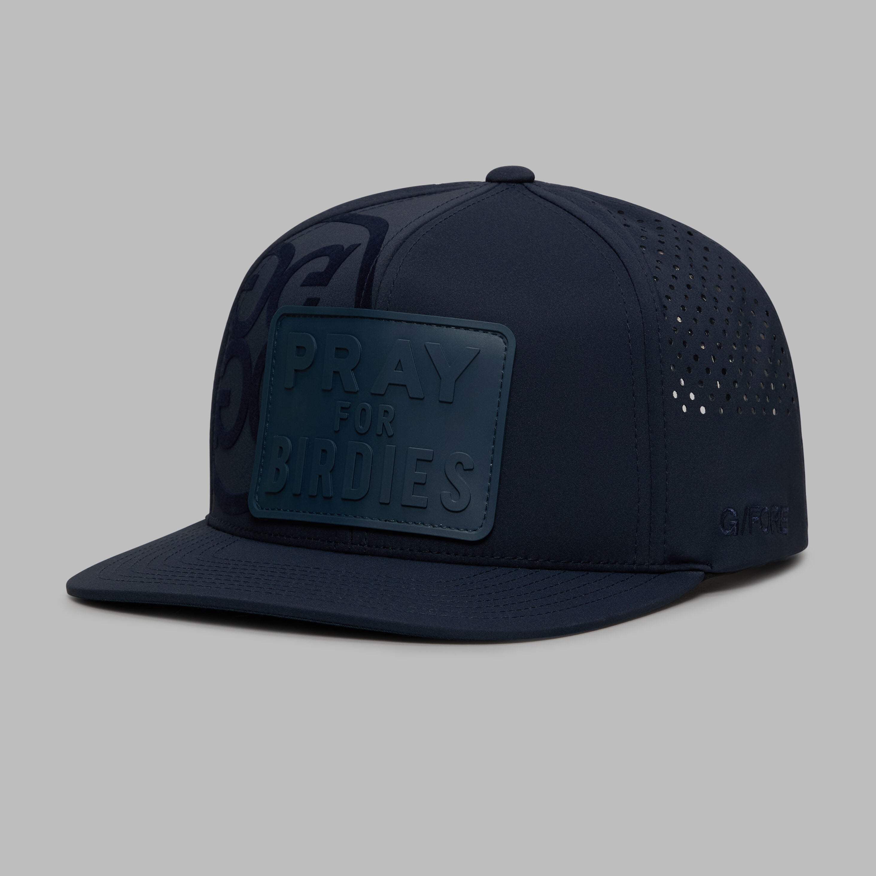 PRAY FOR BIRDIES PATCH PERFORATED DELTA HAT |HATS