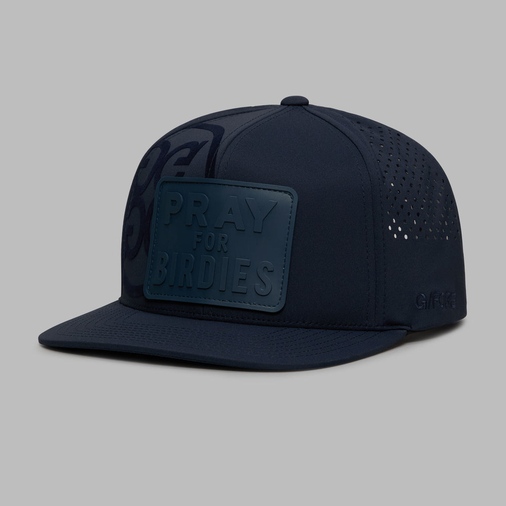 PRAY FOR BIRDIES PATCH PERFORATED DELTA HAT |HATS